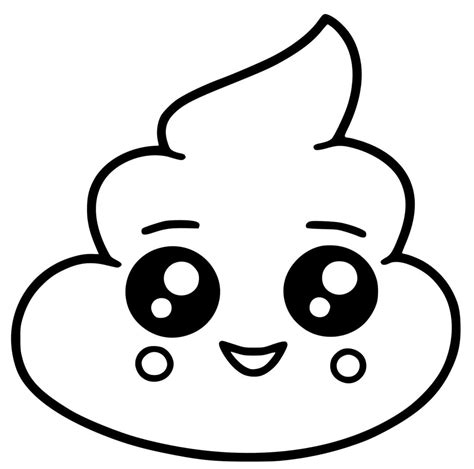 Coloriage Crotte Caca Emoji à imprimer sur ColoriageEnfant Com