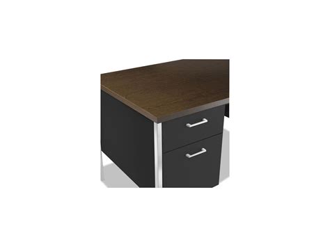 Alera Alesd6030bm Double Pedestal Steel Desk Metal Desk 60w X 30d X