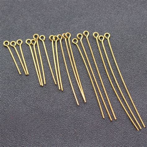 Buy 45mm Gold Plated Head Pins Eye Pin Jewelry Making