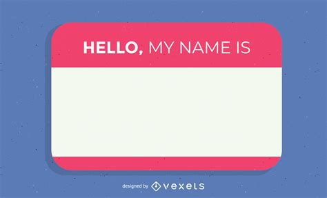 Hello My Name Is Sticker Vector Download