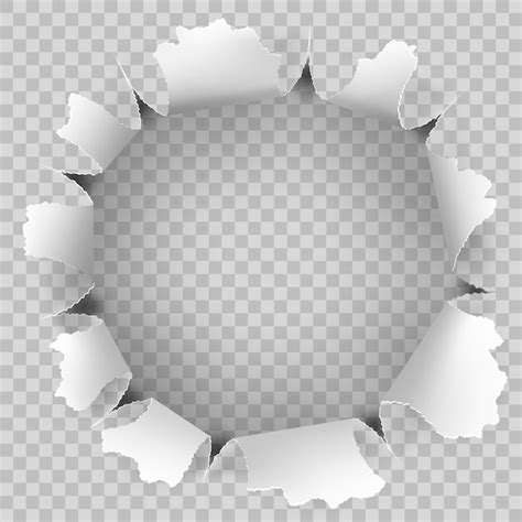 hole torn paper through texture graphic design poster