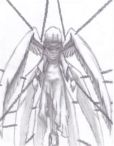 Chained Angel By Annoyingcurse25 Anime Drawings Anime Poses