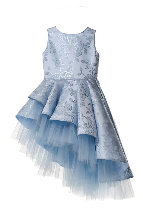 Light Blue Flower Girl Dress Skew Tulle Dress Girl Party Etsy