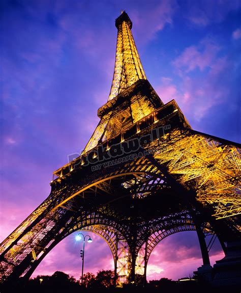 Eiffel Tower Illuminated At Night Pickawall
