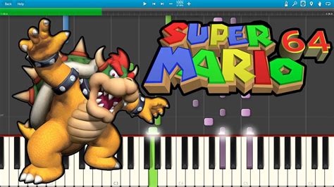 Final Bowser Super Mario 64 Piano Cover Synthesia Youtube
