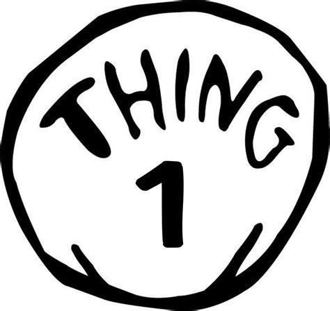 Thing 1 And Thing 2 Coloring Pages Free Download On Clipartmag