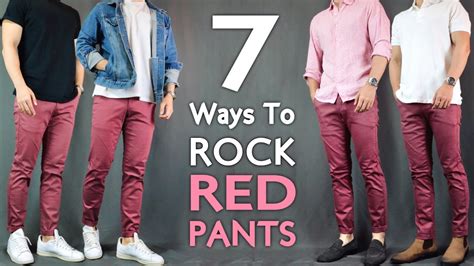 7 Ways To Rock Red Pants Outfit Ideas For Men Youtube