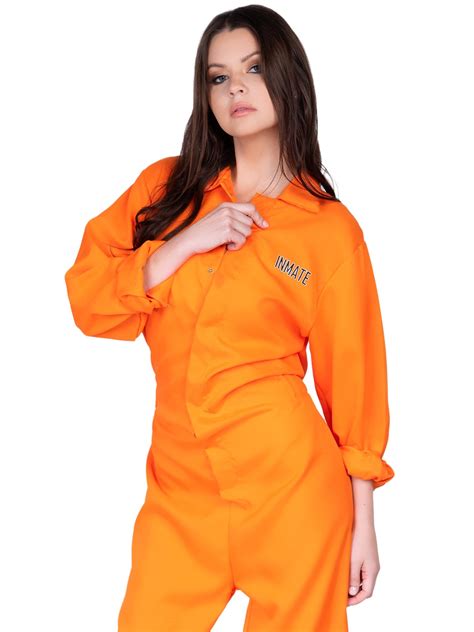 Leg Avenue Orange Prison Jailbird Jumpsuit For Women Pixie Sparkle