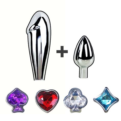 new metal crystal anal plugs for couples butt plug sets big anal dildo sex toys for women and men