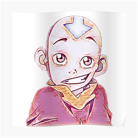 Avatar Tla Aang Smile Poster By Lotr Fan Redbubble