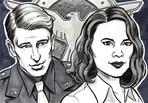 Agent Carter And Captain America Sketch Cards By Timshinn73 On Deviantart