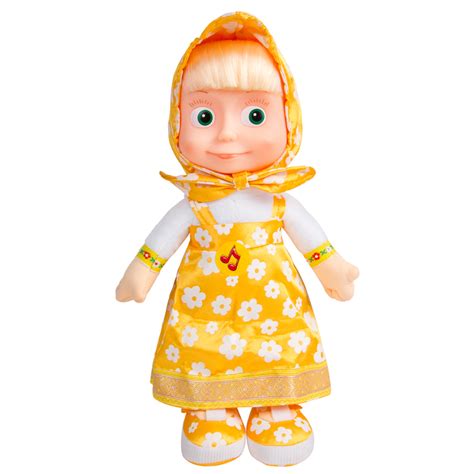 Masha Talking Doll In Yellow Dress Mashaandthe Bear