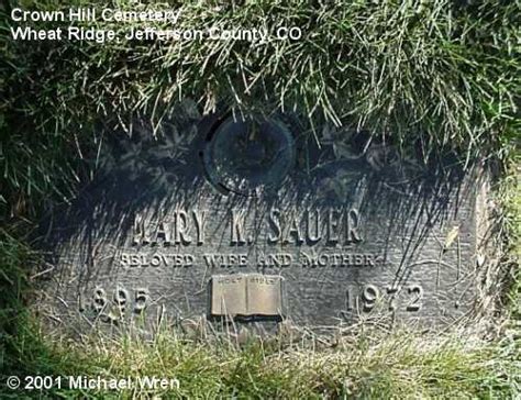Crown Hill Cemetery Headstones Wheat Ridge Jefferson County