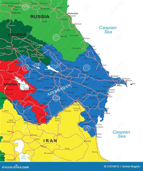 Azerbaijan Map Royalty Free Stock Image Image 31874816