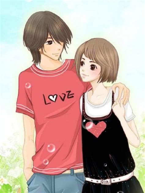 Lovely Cartoon Couple Images Love Each Other Couple Romantic Couple