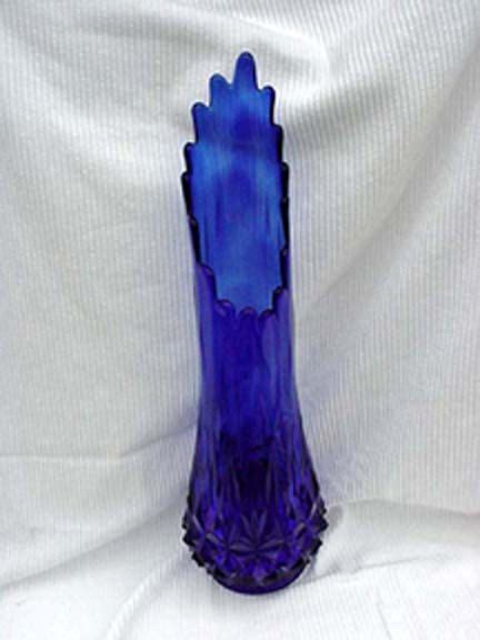 Cobalt Blue Glass Tall Fluted Flower Vase Home And Garden Home Etsy Glass Flower Vases Blue
