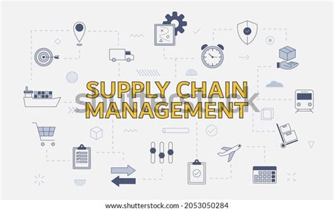 Scm Supply Chain Management Concept Icon Stock Vector Royalty Free