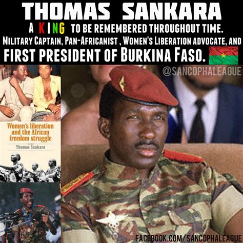 Sancopha League Libernation Thomas Sankara Was A African Young