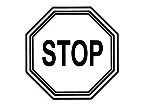 Stop Sign Black And White Clipart 10 Free Cliparts Download Images On