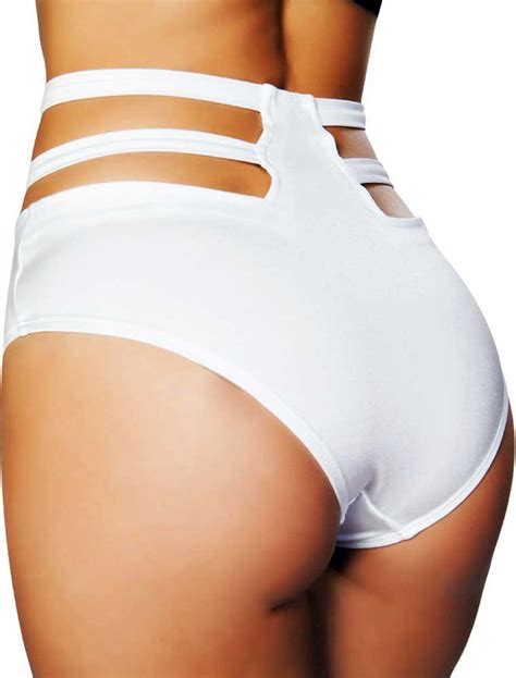 Sexy Solid High Waisted Strapped Women Clubwear Edm Dance Shorts Trim