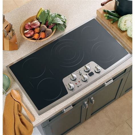 Ge Profile 5 Element Smooth Surface Electric Cooktop Stainless Steel
