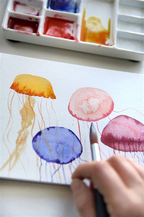 Pin By Jessica Stanton On Jellyfish In Watercolor Art Lessons
