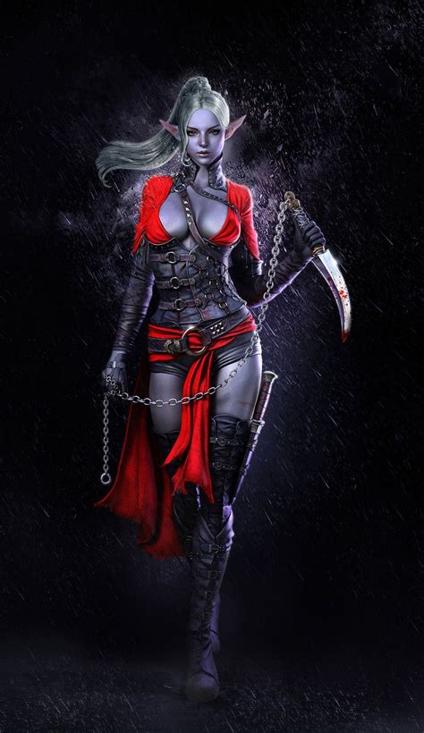 Dark Elf Assassin 3d Character Artwork Concept By Young June Choi
