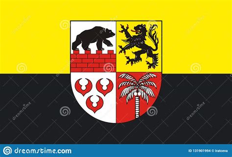 Flag Of Anhalt-Bitterfeld In Saxony-Anhalt, Germany Stock Illustration - Illustration of saxony ...