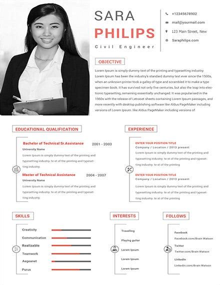 If you need more help, you can always refer to the following civil engineer professional. 17+ Engineering Resume Templates - PDF, DOC | Free ...