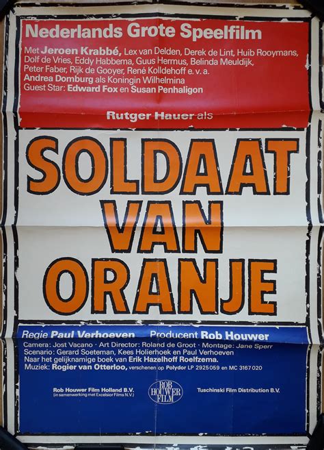 Download full quality poster of soldaat van oranje. Soldaat van Oranje (1977) (poster Nederland) | Soldaat ...