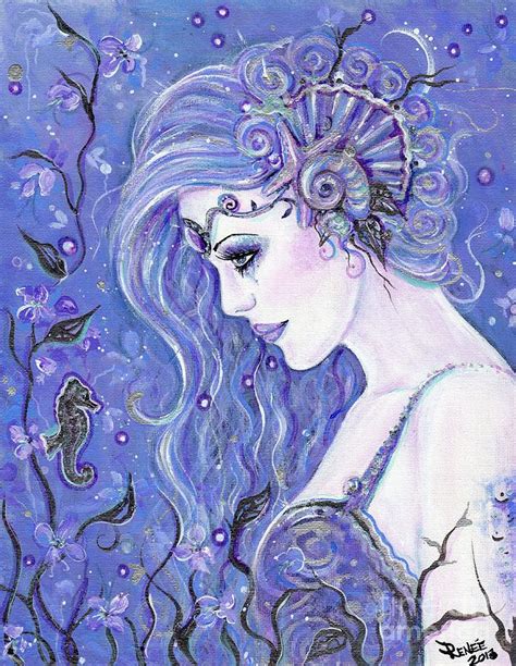 Seahorse Dreams Mermaid Painting By Renee Lavoie Fine Art America