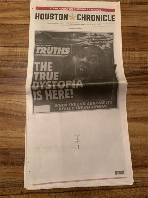 Travis Scott Travis Scott Astroworld newspaper | Grailed