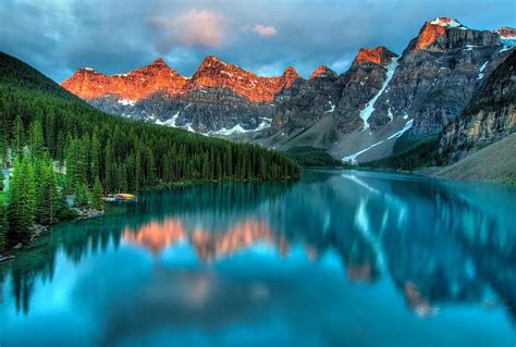 Alberta Canada Lake Mountains Banff Beautiful Amazing Blue
