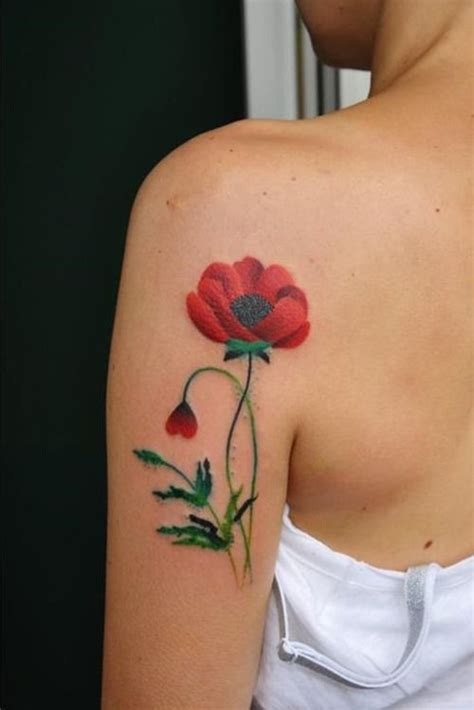 Flor De Amapola Tatuajes Para Mujeres