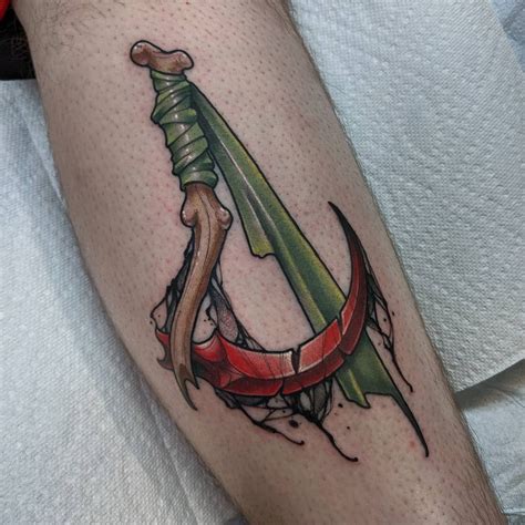 Hand Scythe Done By Tyler Nguyen Me Out Of My Little Needle Tattoos