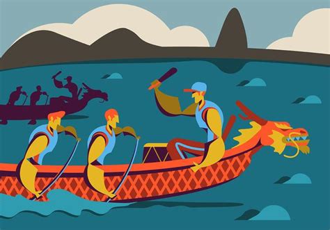 The dragon boat festival is a traditional holiday which occurs on the 5th day of the 5th month of the traditional chinese calendar. Dragon Boat Festival - Download Free Vectors, Clipart ...