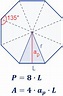 Calculadora del área y perímetro del octágono regular