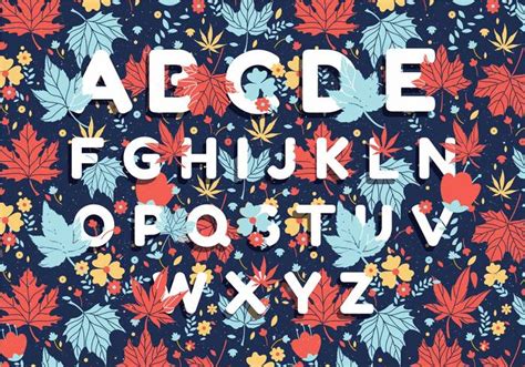 Autumn Alphabet Pattern Design Vector 229473 Vector Art At Vecteezy