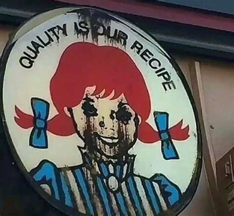 This Wendys Sign Oddlyterrifying Memes Funny Pictures Weird Dreams