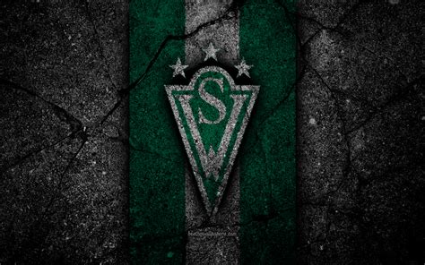 Pictures and wallpapers for your desktop. Download wallpapers 4k, Santiago Wanderers FC, emblem ...