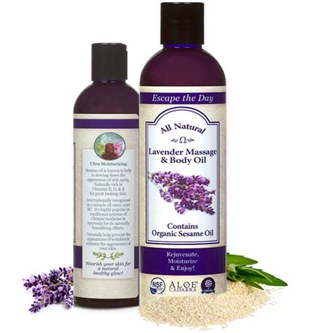 Best Lavender Massage Body Oil Organic Sesame Oil Ultra Moisturizing