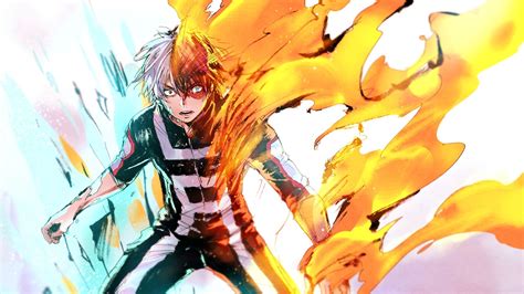 Desktop Wallpaper Angry Fight Shouto Todoroki Anime Boy