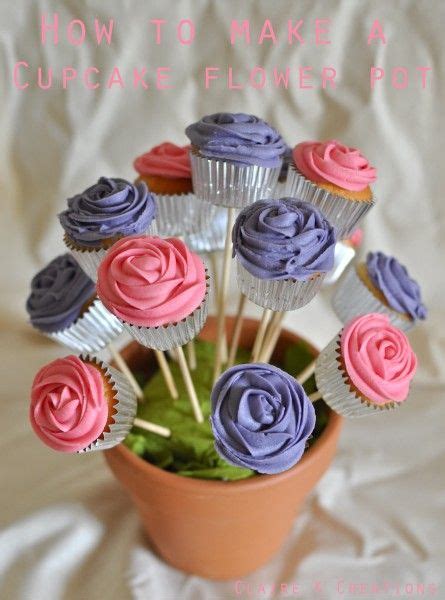 How To Make A Cupcake Flower Pot Recipe Cupcake Flower Pots Flower