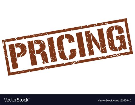 Pricing Stamp Royalty Free Vector Image Vectorstock