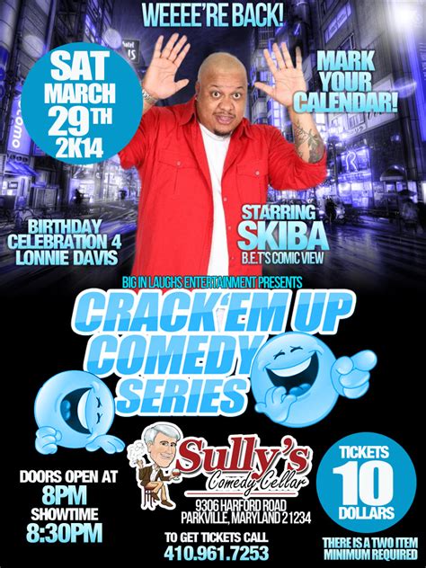 Baltimore Comedy Club Sullys Comedy Cellar Crack Em Up Comedy Series