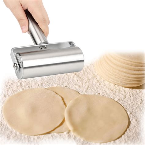 Stainless Steel T Shape Rolling Pin Cookies Biscuit Baking Tool