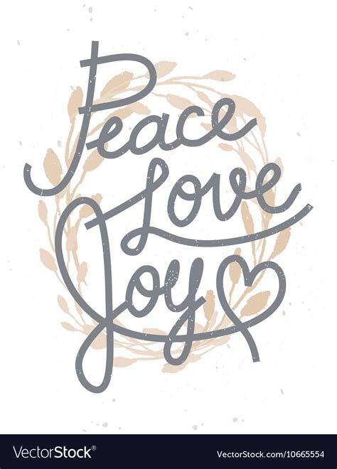 Peace Love Joy Christmas Lettering Quote With A Go