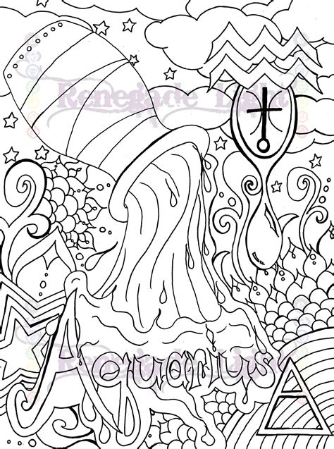 Aquarius Sheets Coloring Pages