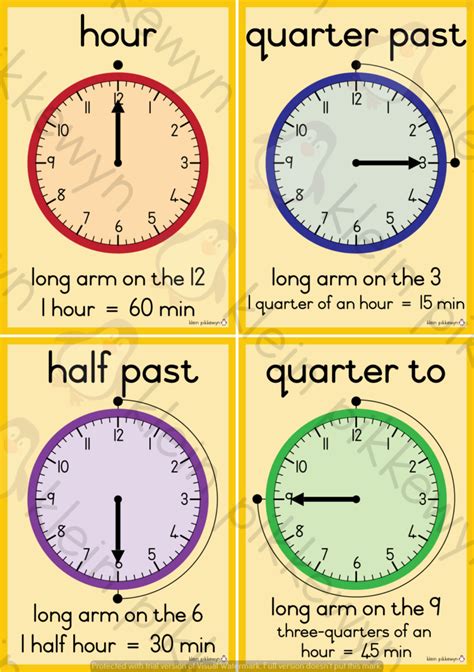 Quarter Hour Clocks