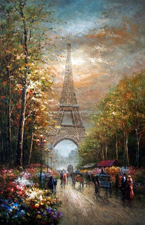 Print Page Classical Landscape Painting 35 Eiffel Tower Paint Thomas